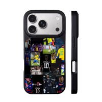 Neymar Jr football photo collage iPhone 17 Pro Max Black Case