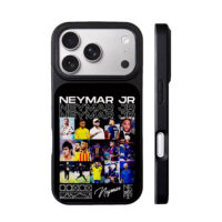 Neymar Jr football photo collage iPhone 17 Pro Max Black Case