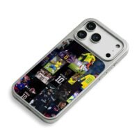 Neymar Jr football photo collage iPhone 17 Pro Max Electroplated Silver Case2