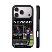 Neymar JR PSG football star collage iPhone 17 Pro Max Black Case