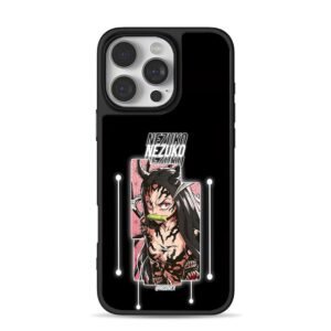 Nezuko demon anime bamboo gag iPhone 16 Pro Max Black Case