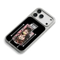 Nezuko demon anime bamboo gag iPhone 17 Pro Max Electroplated Silver Case2