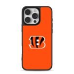 NFL Bengals B stripe orange iPhone 16 Pro Max Black Case