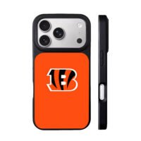 NFL Bengals B stripe orange iPhone 17 Pro Max Black Case