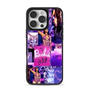 Nicki Minaj Barbie pink purple art Phone Case for iPhone 11-17 & Samsung Galaxy S24-S26