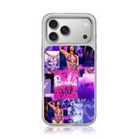 Nicki Minaj Barbie pink purple art iPhone 17 Pro Max Electroplated Silver Case1