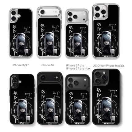 NieR Automata 2B YoRHa art Chris Brown Phone Case Black Electroplated Silver For Iphone 11 To 17