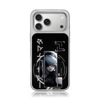 NieR Automata 2B YoRHa art iPhone 17 Pro Max Electroplated Silver Case1