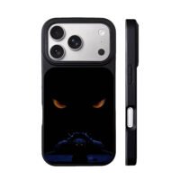 Night Fury glowing amber eyes print iPhone 17 Pro Max Black Case