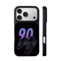 Nike Air Max90 purple shoes 90 text iPhone 17 Pro Max Black Case