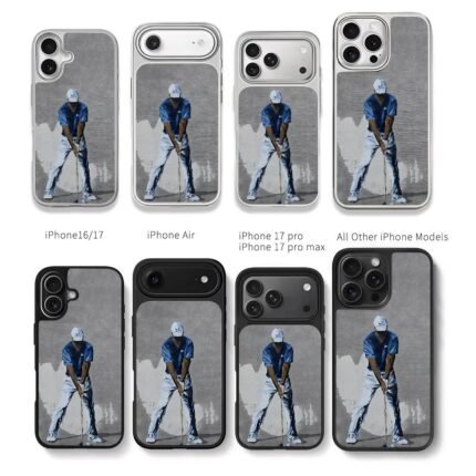Nike golf Tiger Woods painting Chris Brown Phone Case Black Electroplated Silver For Iphone 11 To 17