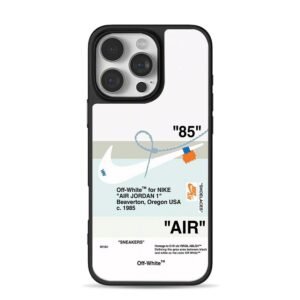 Nike OffWhite AJ1 85 shoelace print Phone Case for iPhone 11-17 & Samsung Galaxy S24-S26