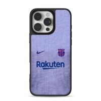 Nike Rakuten Barca purple jersey iPhone 16 Pro Max Black Case