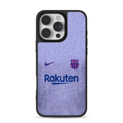 Nike Rakuten Barca purple jersey iPhone 16 Pro Max Black Case