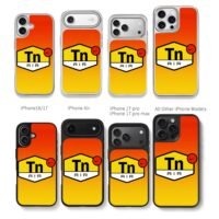 Nike Tn Air orange yellow gradient Chris Brown Phone Case Black Electroplated Silver For Iphone 11 To 17