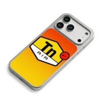 Nike Tn Air orange yellow gradient iPhone 17 Pro Max Electroplated Silver Case2