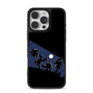 Ninja Turtles rooftop moon night iPhone 16 Pro Max Black Case