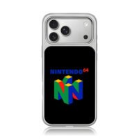 Nintendo 64 overlapping 3D N logo iPhone 17 Pro Max Electroplated Silver Case1