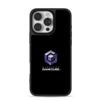 Nintendo GameCube purple 3D logo iPhone 16 Pro Max Black Case