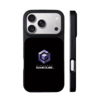 Nintendo GameCube purple 3D logo iPhone 17 Pro Max Black Case