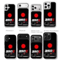 Nissan 350Z JDM Japan flag art Chris Brown Phone Case Black Electroplated Silver For Iphone 11 To 17