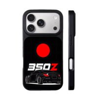 Nissan 350Z JDM Japan flag art iPhone 17 Pro Max Black Case