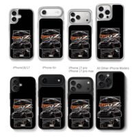 Nissan 350Z tuned car Hibis logo Chris Brown Phone Case Black Electroplated Silver For Iphone 11 To 17