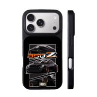 Nissan 350Z tuned car Hibis logo iPhone 17 Pro Max Black Case