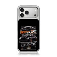 Nissan 350Z tuned car Hibis logo iPhone 17 Pro Max Electroplated Silver Case1