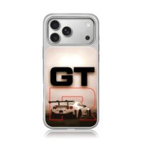 Nissan GTR sports rear with GT text iPhone 17 Pro Max Electroplated Silver Case1