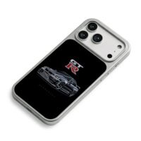Nissan Skyline GTR R34 artwork iPhone 17 Pro Max Electroplated Silver Case2