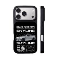 Nissan Skyline GT-R with text iPhone 17 Pro Max Black Case