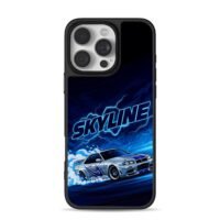 Nissan Skyline R34 drift neon light Phone Case for iPhone 11-17 & Samsung Galaxy S24-S26