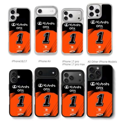 No1 Kubota onx Chevy racing livery Chris Brown Phone Case Black Electroplated Silver For Iphone 11 To 17