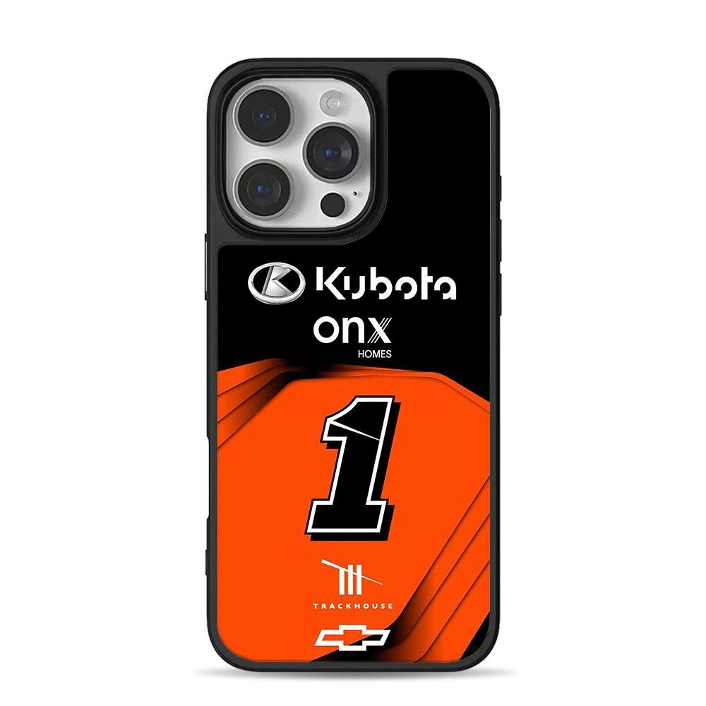 No1 Kubota onx Chevy racing livery iPhone 16 Pro Max Black Case No1 Kubota onx Chevy racing livery Phone Case for iPhone 11-17 & Samsung Galaxy S24-S26 - Image 1