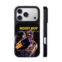 Noisy Boy cyberpunk mecha robot art iPhone 17 Pro Max Black Case