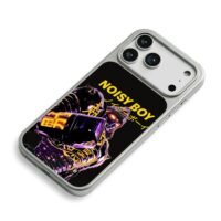 Noisy Boy cyberpunk mecha robot art iPhone 17 Pro Max Electroplated Silver Case2