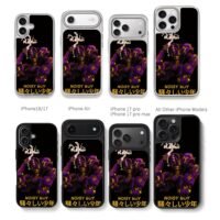 Noisy Boy purple golden robot text Chris Brown Phone Case Black Electroplated Silver For Iphone 11 To 17