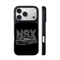 NSX JDM classic sports car rear art iPhone 17 Pro Max Black Case