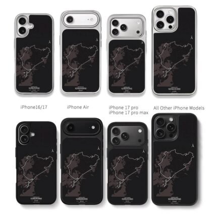 Nurburgring Nordschleife track map Chris Brown Phone Case Black Electroplated Silver For Iphone 11 To 17