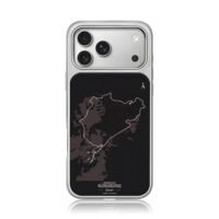 Nurburgring Nordschleife track map iPhone 17 Pro Max Electroplated Silver Case1