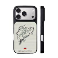 Nurburgring track map German flag iPhone 17 Pro Max Black Case