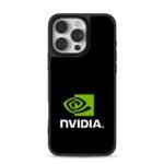 NVIDIA branded logo green square white text iPhone 16 Pro Max Black Case