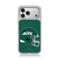 NY Jets NFL football helmet graphic iPhone 17 Pro Max Electroplated Silver Case1