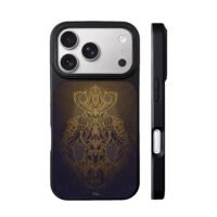Oberon Warframe golden line iPhone 17 Pro Max Black Case