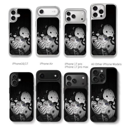 Obito Uchiha broken mask anime art Chris Brown Phone Case Black Electroplated Silver For Iphone 11 To 17