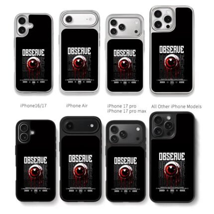 Observe dripping bloody eye Chris Brown Phone Case Black Electroplated Silver For Iphone 11 To 17