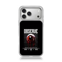 Observe dripping bloody eye iPhone 17 Pro Max Electroplated Silver Case1