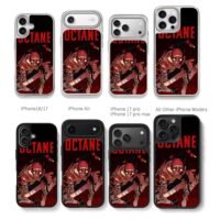 Octane Apex cyber brutal art Chris Brown Phone Case Black Electroplated Silver For Iphone 11 To 17