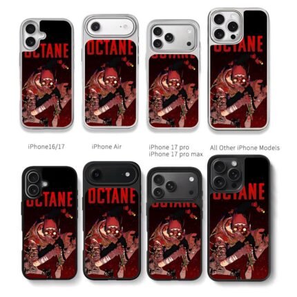 Octane Apex cyber brutal art Chris Brown Phone Case Black Electroplated Silver For Iphone 11 To 17